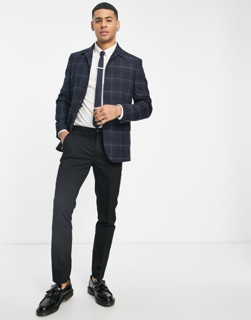 Selected Homme – Dopasowana kurtka garniturowa w kratę, 4 z 4