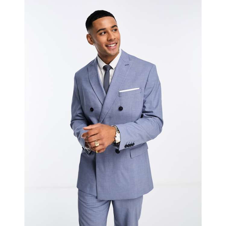 Baby blue sale double breasted suit