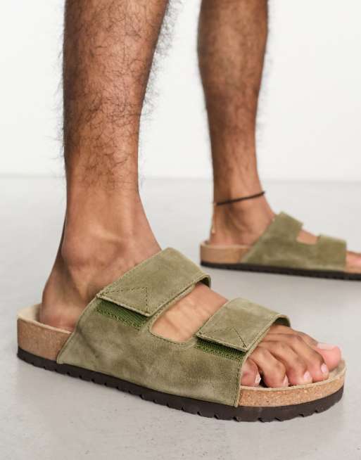 Suede flip best sale flops mens