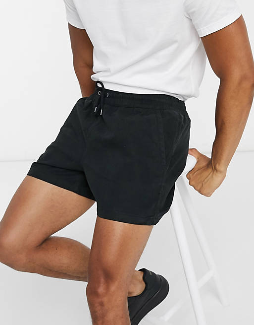 Maneuver Paine Gillic liner Selected Homme drawstring waist shorts in black | ASOS