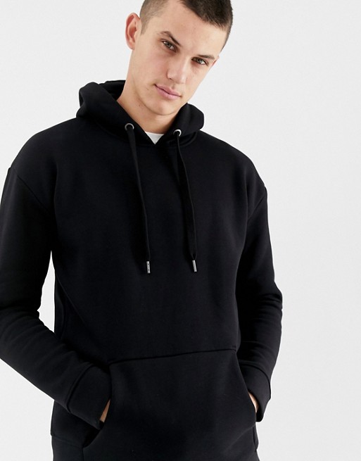 Selected Homme drop shoulder hoodie in fleece back jersey | ASOS