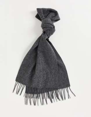 Selected Homme - Écharpe 100 % laine - Gris