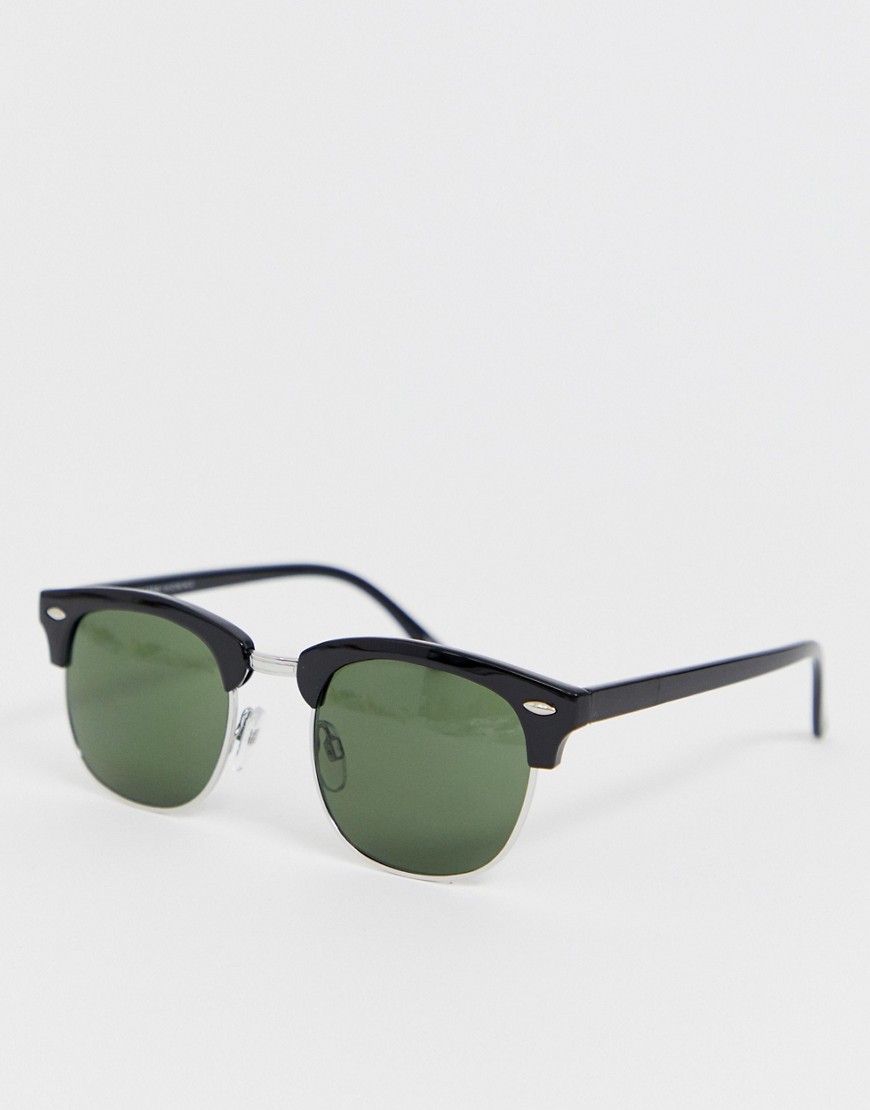 Selected Homme - Eco - Vriendelijke retro zonnebril in zwart