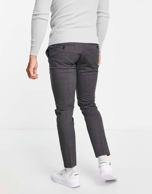 Selected Homme – Elegante Hose mit schmalem Schnitt in dunkelgrau kariert, 3 von 4