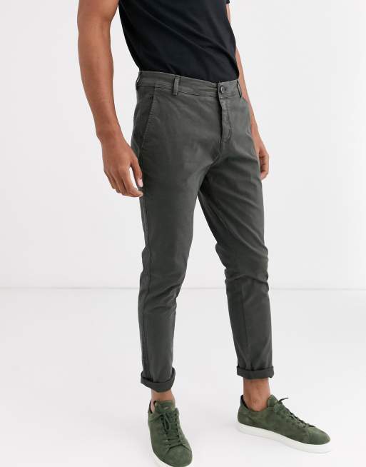 Selected Homme – Enge Chinohose in Grau