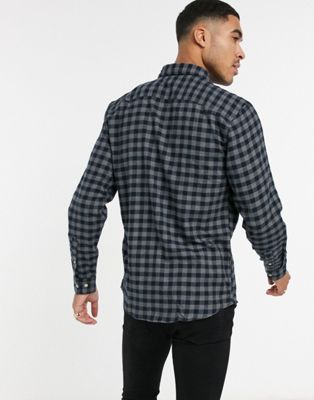 Selected Homme flannel shirt in gray check-Grey | Smart Closet