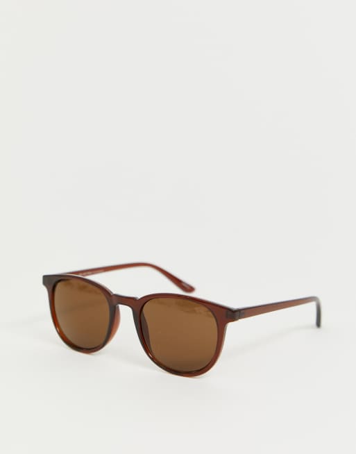 Selected Homme friendly sunglasses with brown lens and frame