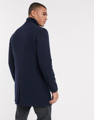 selected homme funnel neck wool coat