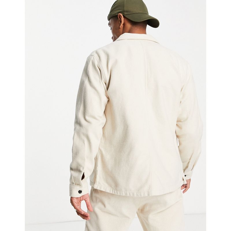 LkA66 Camicie Selected Homme - Giacca oversize in cotone organico beige