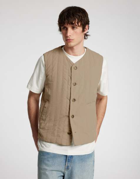 Selected Homme – Gråbrun, kviltad väst - view 1