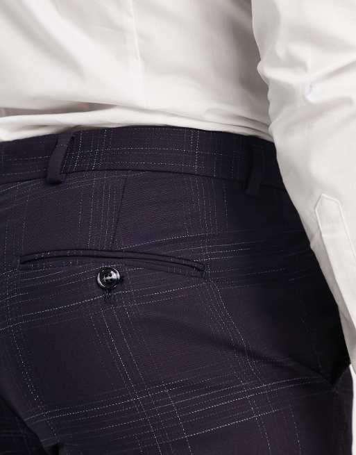 Selected Homme – Granatowe spodnie garniturowe o dopasowanym kroju, 3 z 5