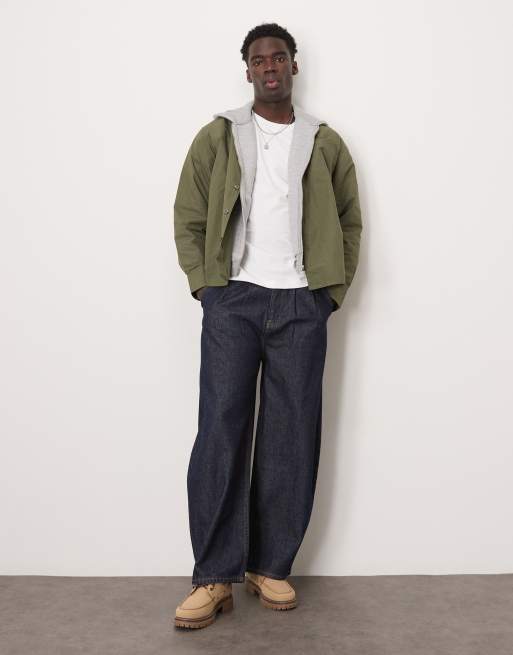 Selected Homme – Grön, boxig overshirt med ficka