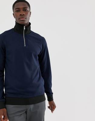 half zip track sweatshirt