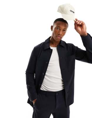 hybrid suit jacket in navy