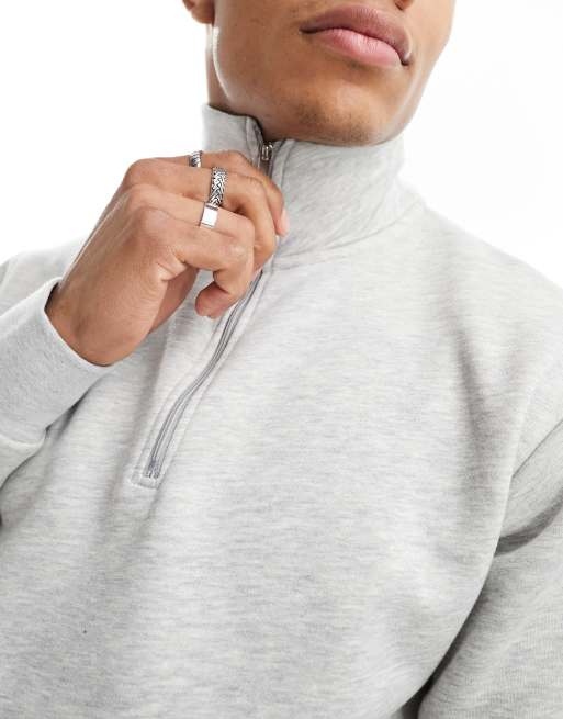 Selected Homme – Jasnoszara bluza z suwakiem pod szyją, 2 z 4