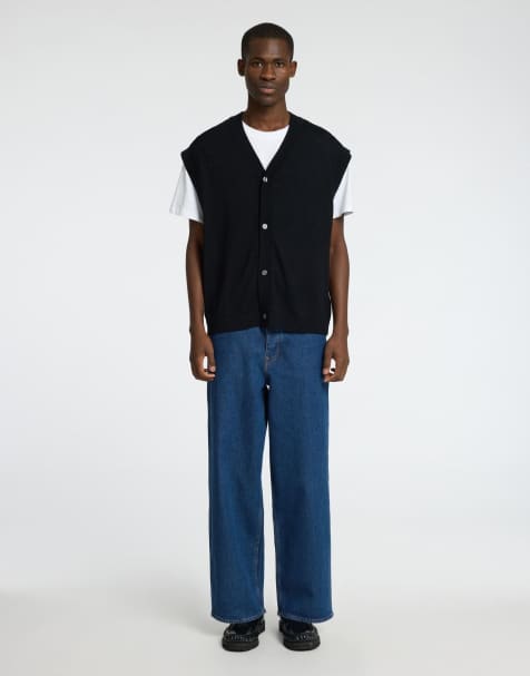 Selected Homme - Jean ample - Bleu moyen - view 1