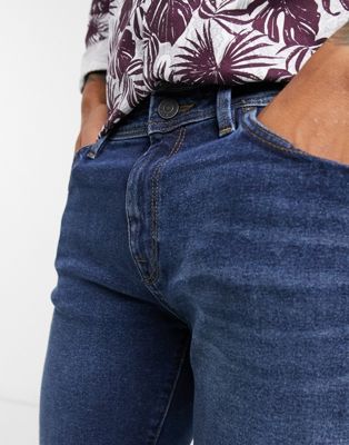 Jeans Selected Homme - Jean coupe slim en coton biologique - Délavage moyen