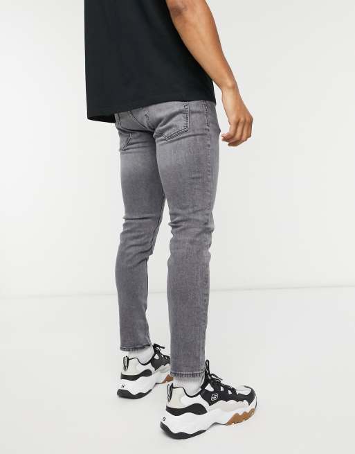 Jean homme gris clearance délavé