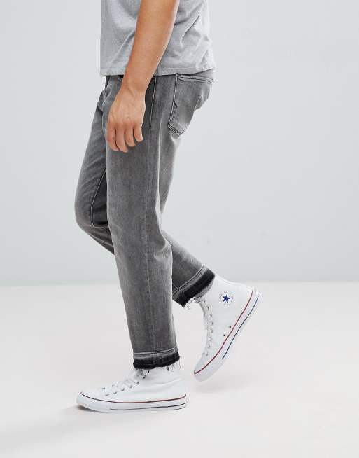 Converse en best sale jean homme