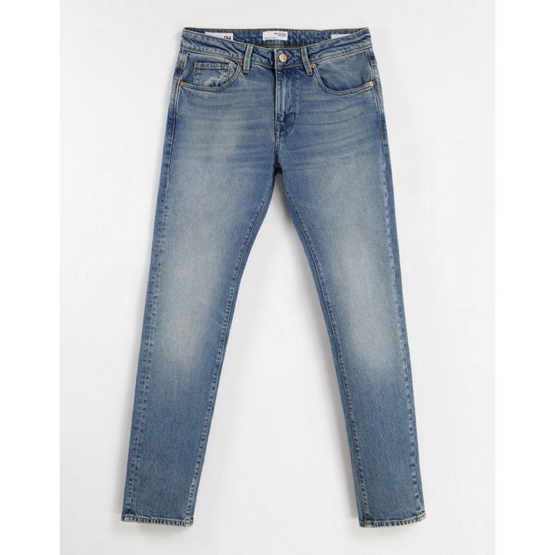 Jeans slim Jeans Selected Homme - Jeans slim azzurri in misto cotone organico