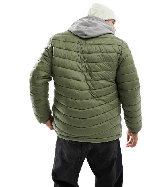 Selected Homme – Kakifärgad lättvadderad jacka , 3 av 4