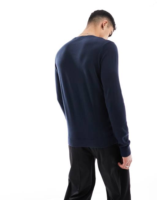 New purchases Selected Homme Navy Blue Crewneck Lightweight Sweater size XL