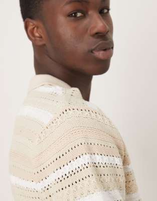 Selected Homme Knit Shirt In Neutral