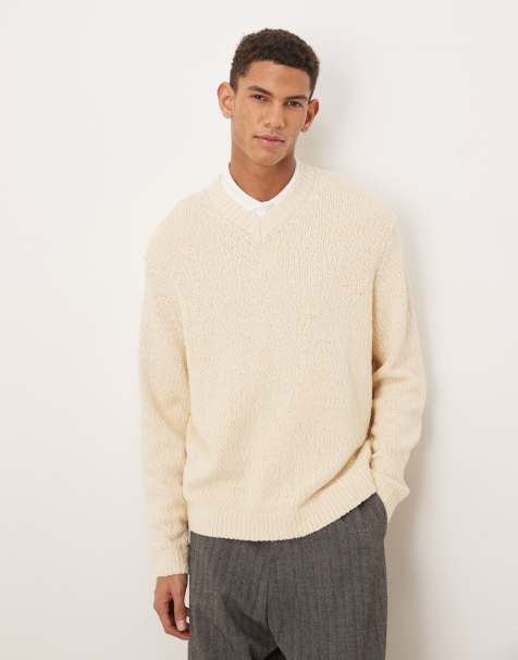 Selected Homme knit sweater in cream - view 1