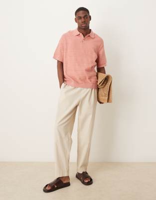 Selected Homme Knit Textured Polo