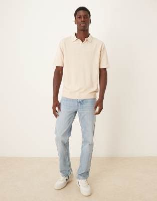Selected Homme Knitted Polo In White