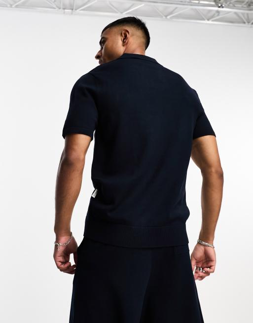 Selected Homme knitted polo in navy - part of a set, 2 of 4