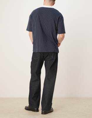 Selected Homme Kobe Loose Fit Pleat Jeans In Blue