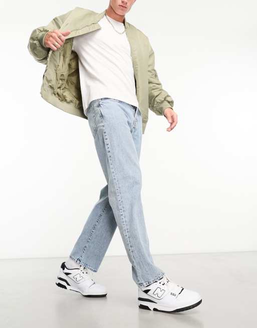 Selected Homme Kobe wide fit jeans in acid wash | ASOS