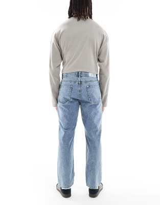 Selected Homme Kobe Wide Fit Jeans In Blue