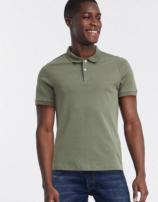 Selected Homme – Koszulka polo w kolorze khaki PZAN