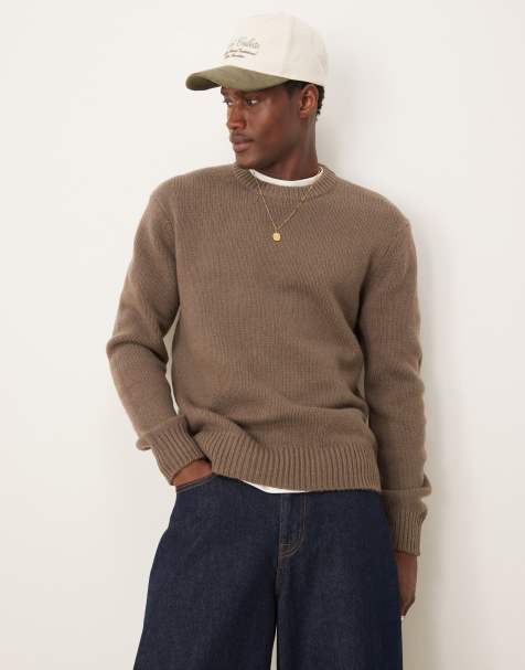 Selected Homme – Krämvit, stickad tröja i oversize med rund halsringning - view 1