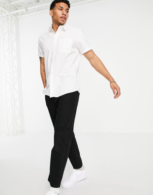 Selected Homme – Kurzärmliges Oxfordhemd in Weiß, 4 von 4