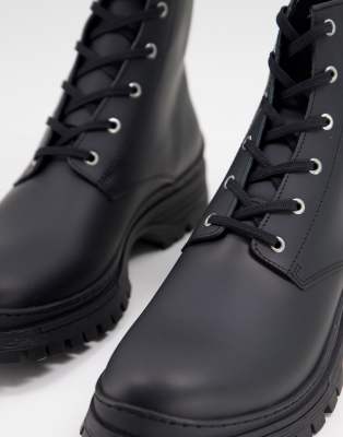 matte lace up boots