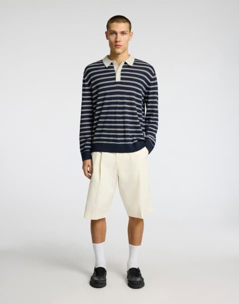 Selected Homme – Langärmliges Polohemd in Outer Space - view 1