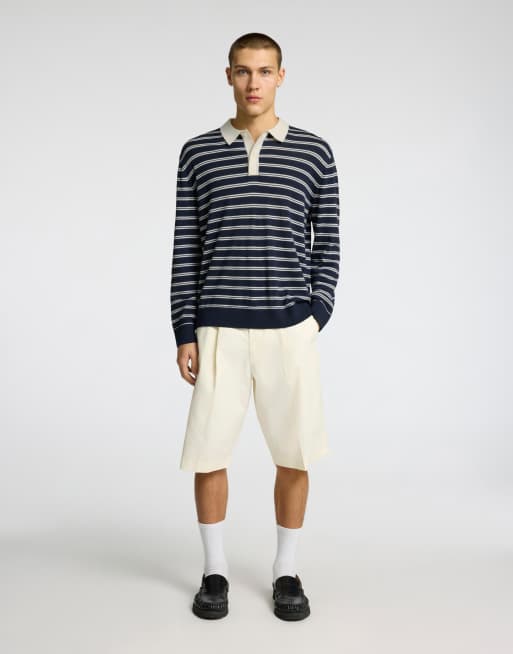 Selected Homme – Langärmliges Polohemd in Outer Space