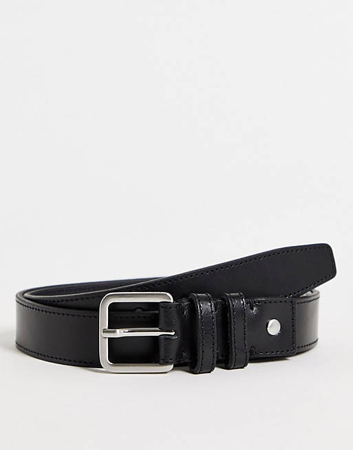 Selected Homme leather belt in black