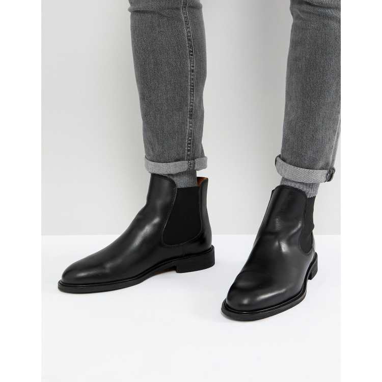 Selected Homme leather chelsea boots ASOS