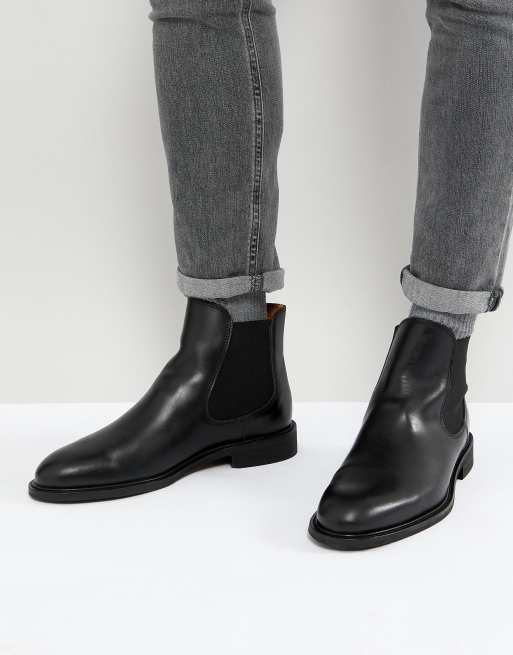 Selected Homme leather chelsea boots