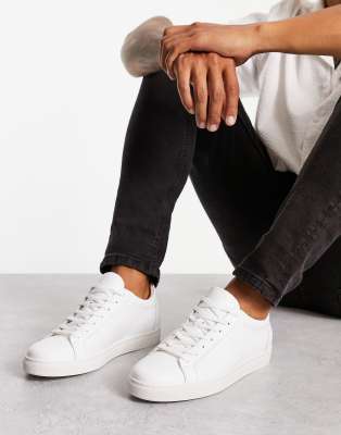 Selected Homme Man Sneakers White Size 13 Soft Leather In White