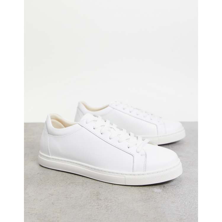 Mens white leather on sale nikes