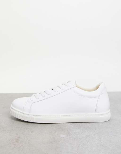 Selected Homme leather in white ASOS