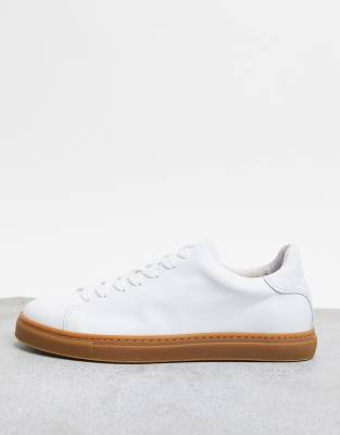 asos white leather trainers
