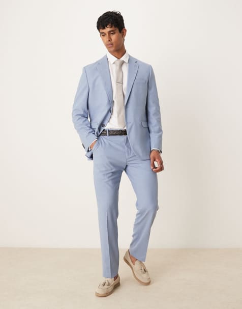 Selected Homme Liam regular fit suit in light blue - view 1