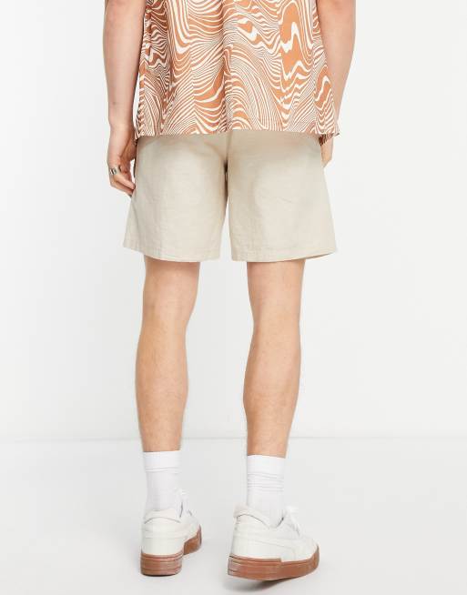 Selected Homme linen mix shorts in beige  , 4 of 4