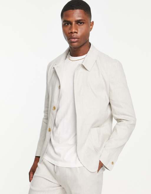 White on sale linen jackets